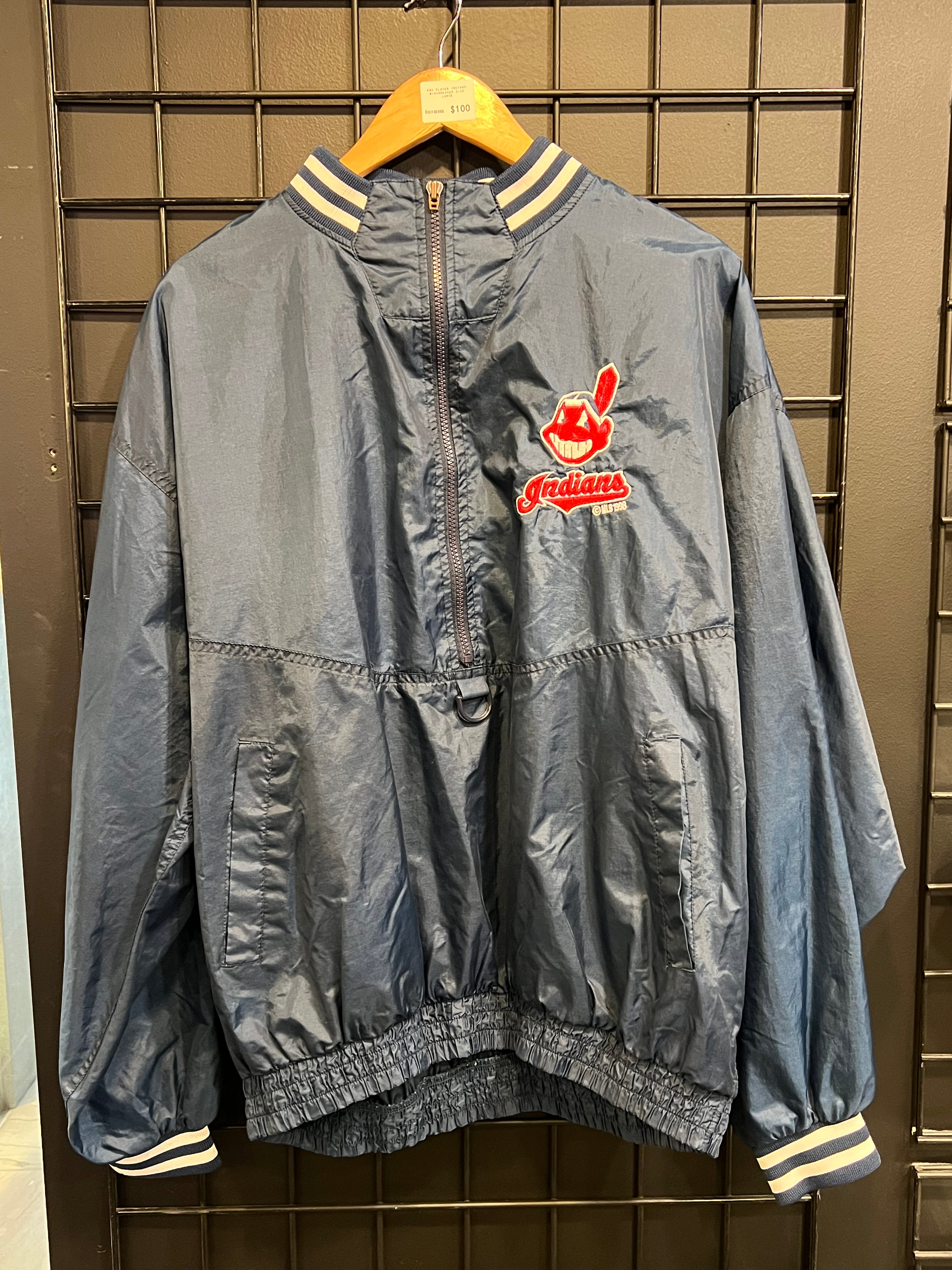 Pro Player Cleveland Indians Windbreaker Size L