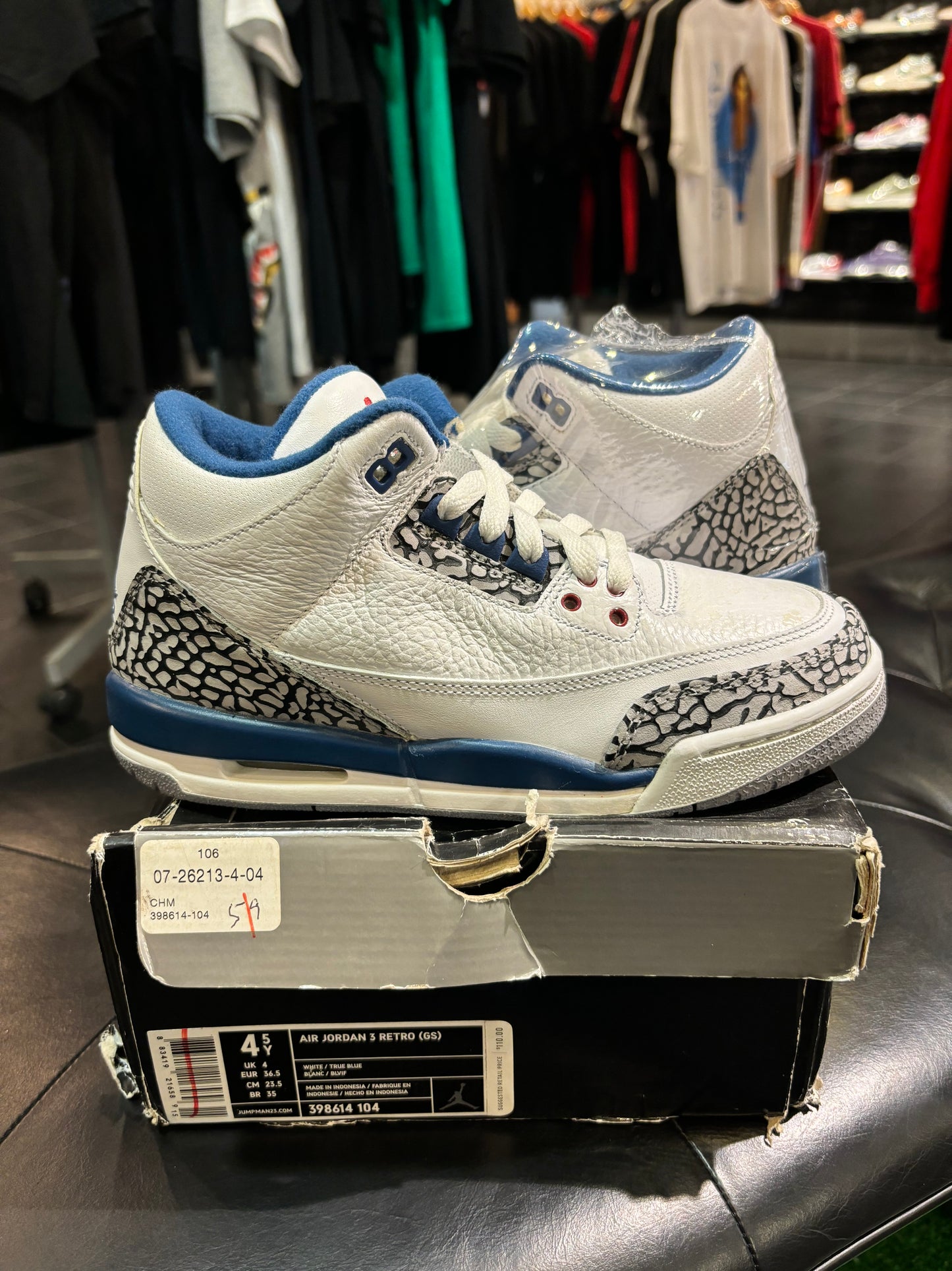 Jordan 3 True Blue Size 4.5 GS