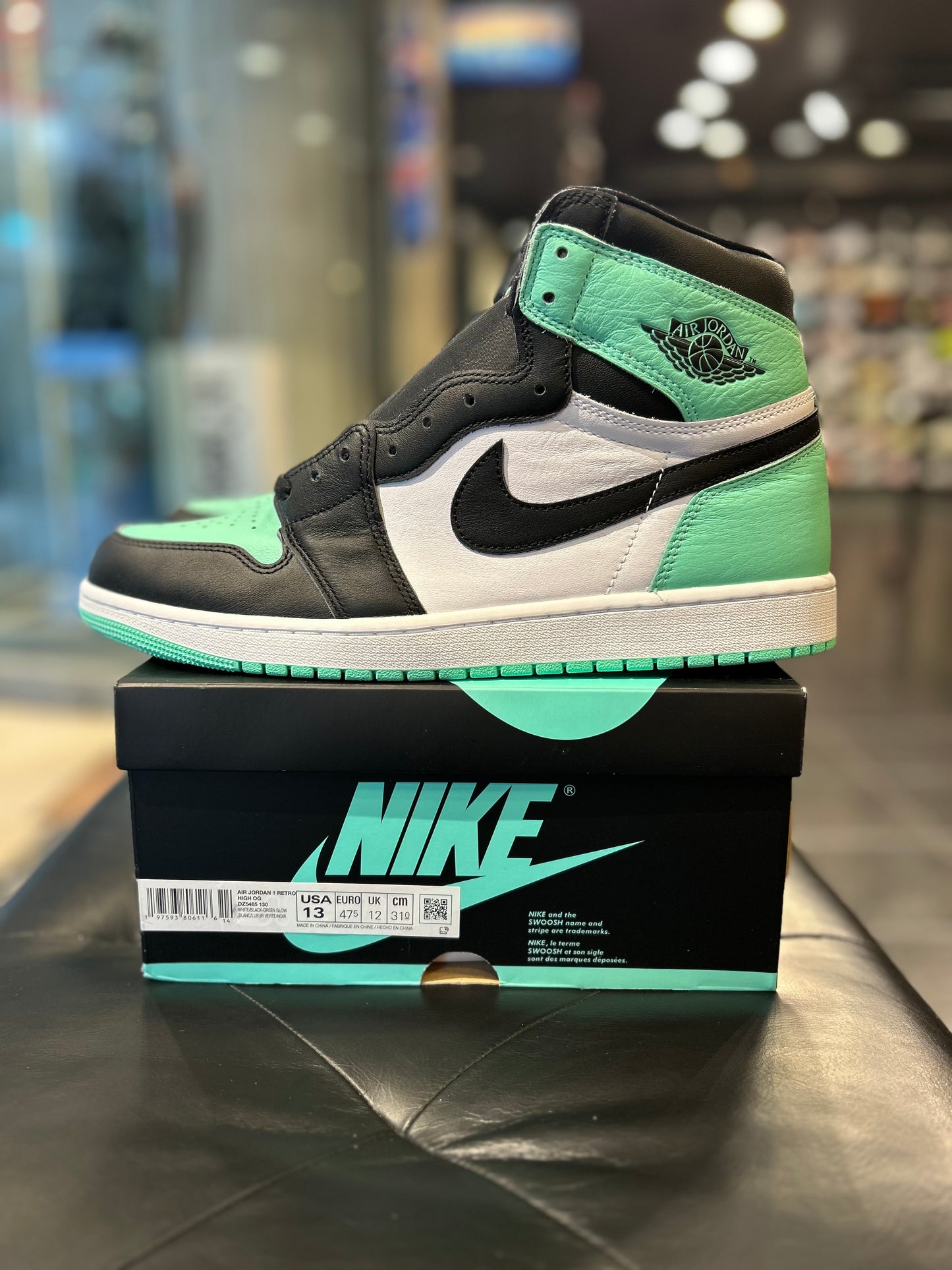 Air Jordan 1 High OG Green Glow size 13