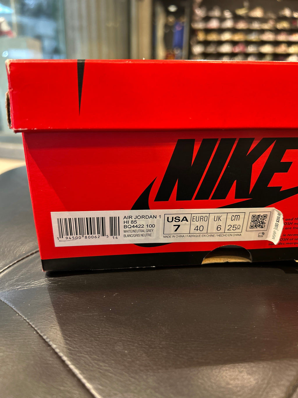 Air Jordan 1 High ‘85 Neutral Grey Size 7 Men’s