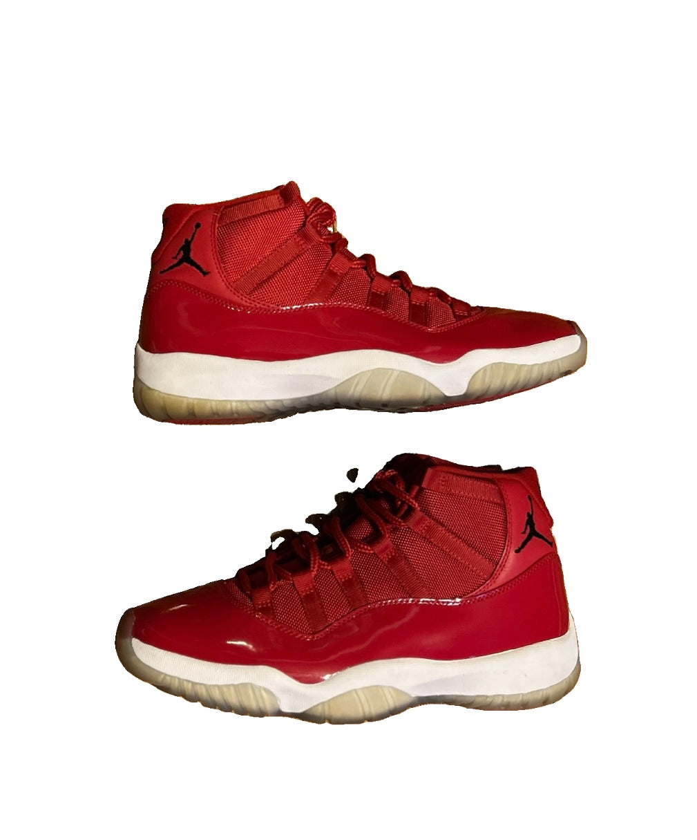 Jordan 11 Retro High Win Like 96 Gym Red 378037-623 Size 9 Authentic 2017