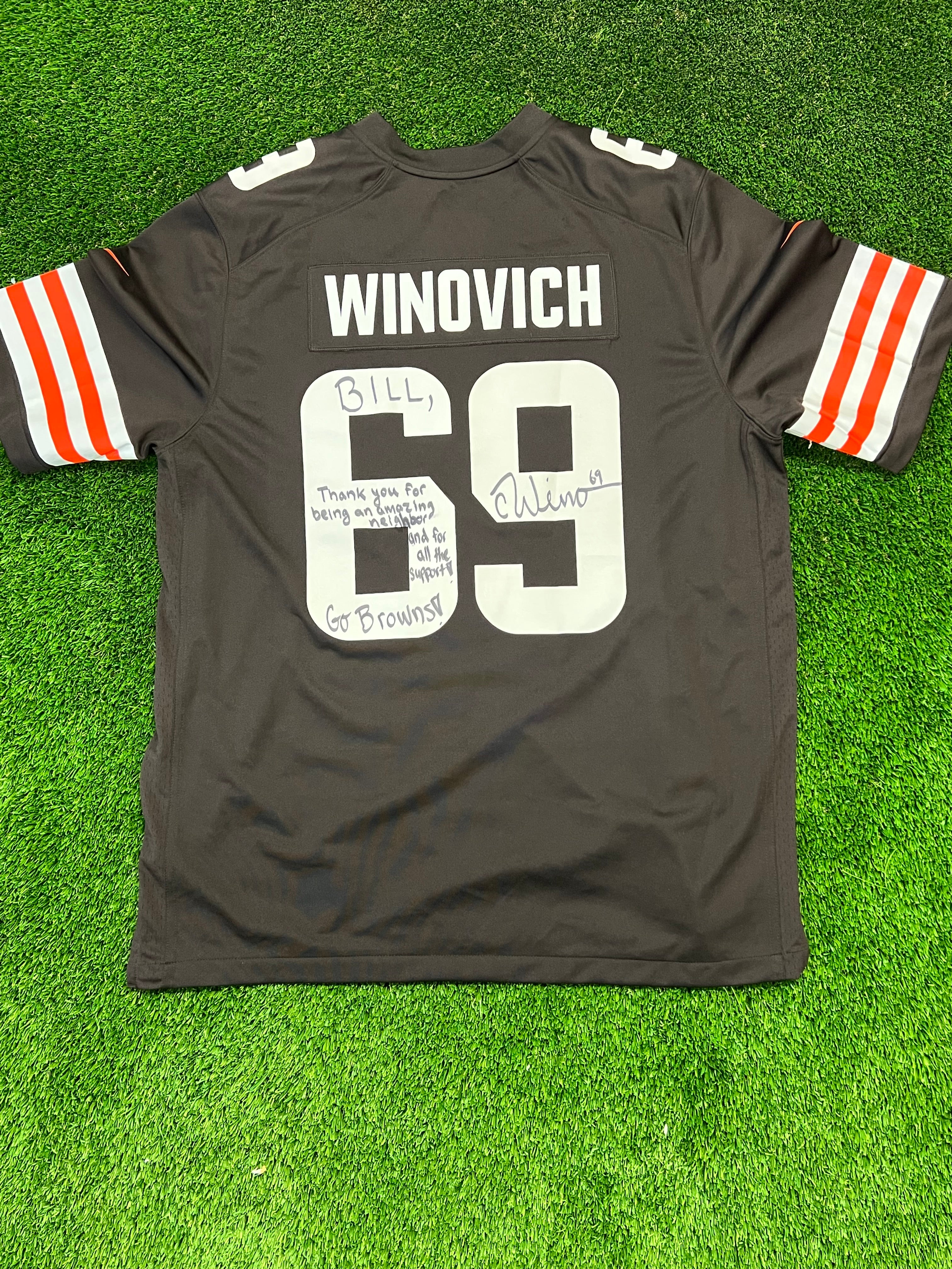 Nike Cleveland Browns Winovich Signed Jersey Size XL