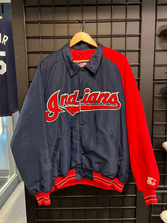 Men’s Cleveland Indians Button Up Jacket Size XL