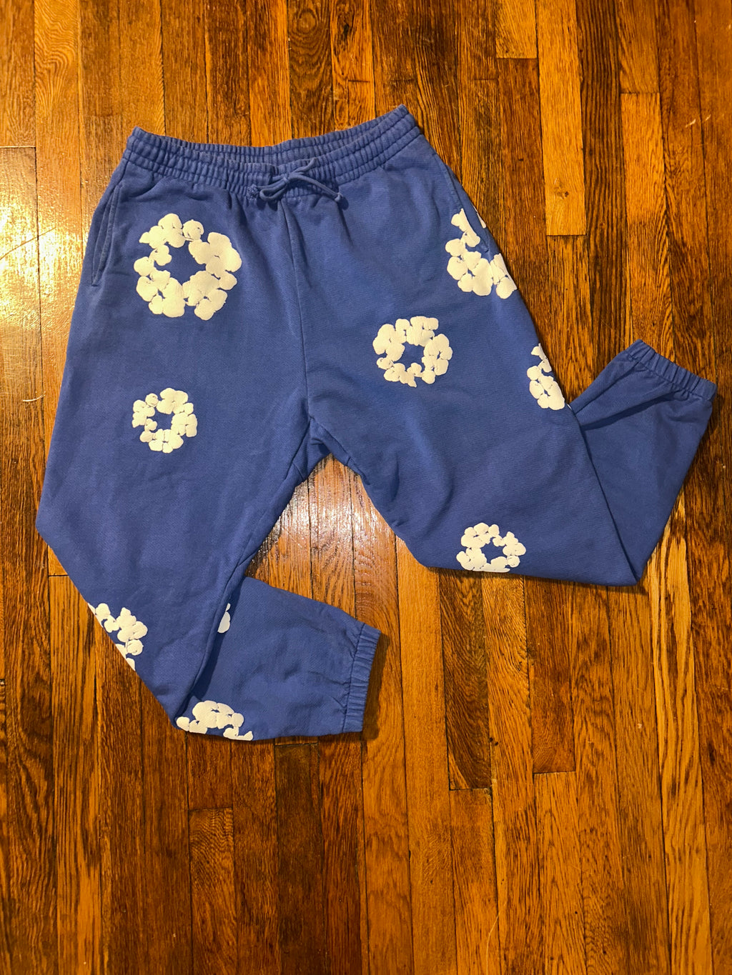 Denim Tears Cotton Wreath Sweatpants Royal Blue Size XL