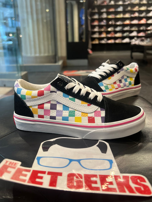 Kids Vans Black Multicolor Checker Size 2y Brand New