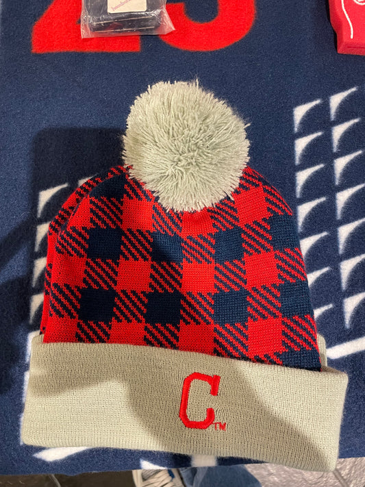 Vintage Cleveland Indians Beanie Hat Red