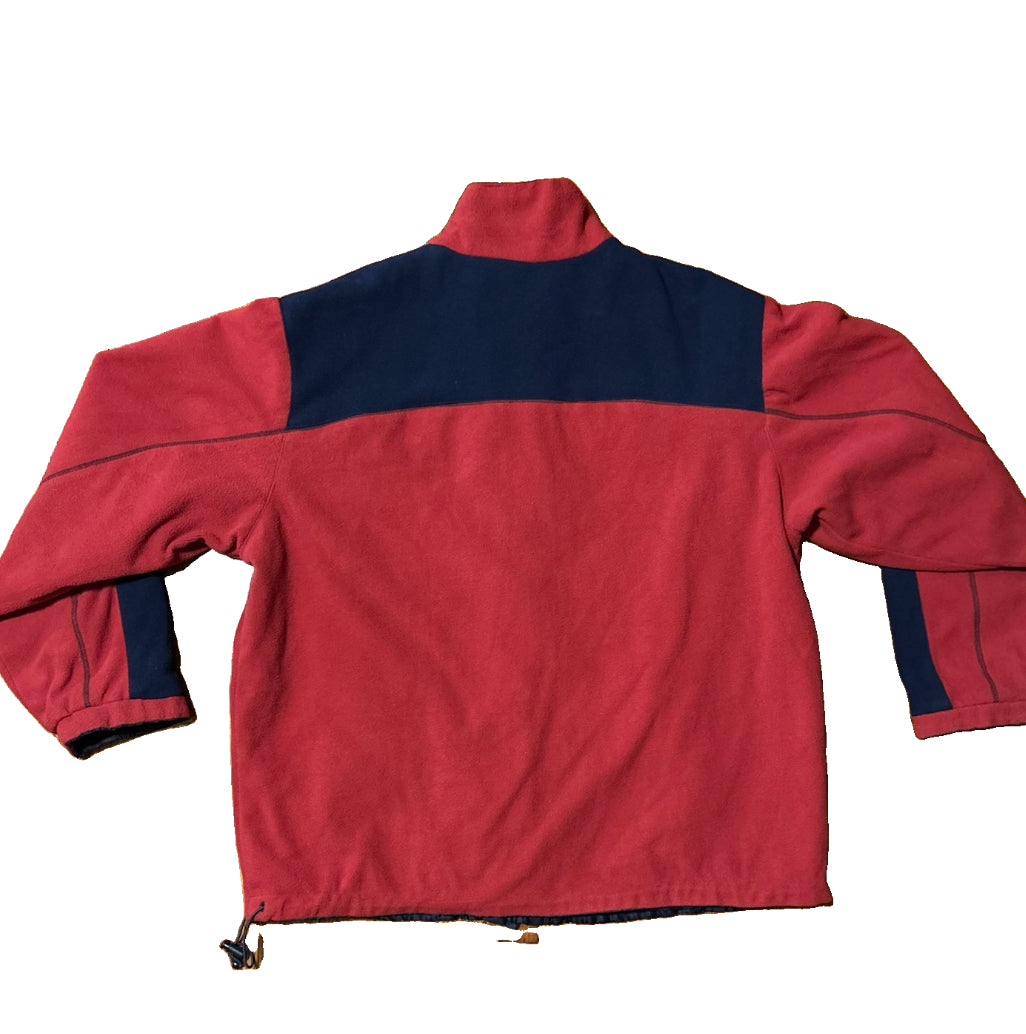 Cleveland Cavaliers Jacket Size Medium Reversible Fleece Windbreaker NBA Wine Navy Vintage