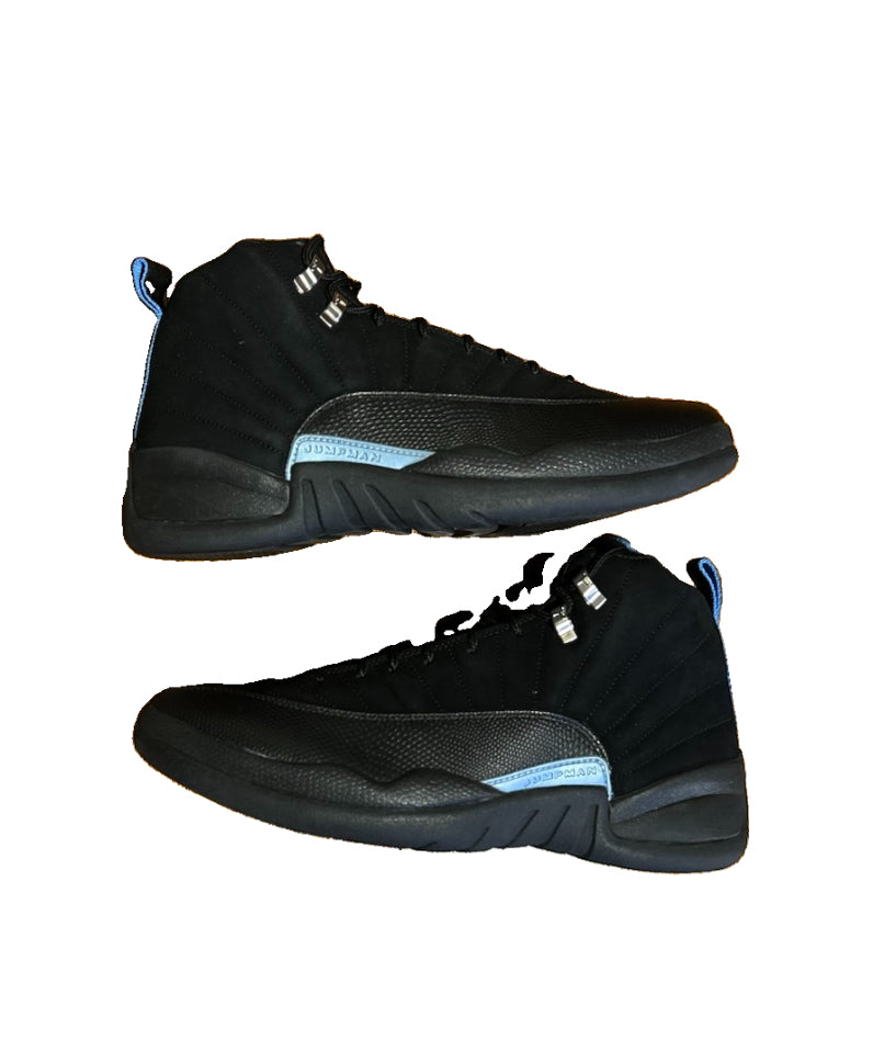 Air Jordan 12 Retro Nubuck 2009 130690-018 Size 12 Black University Blue NWOB