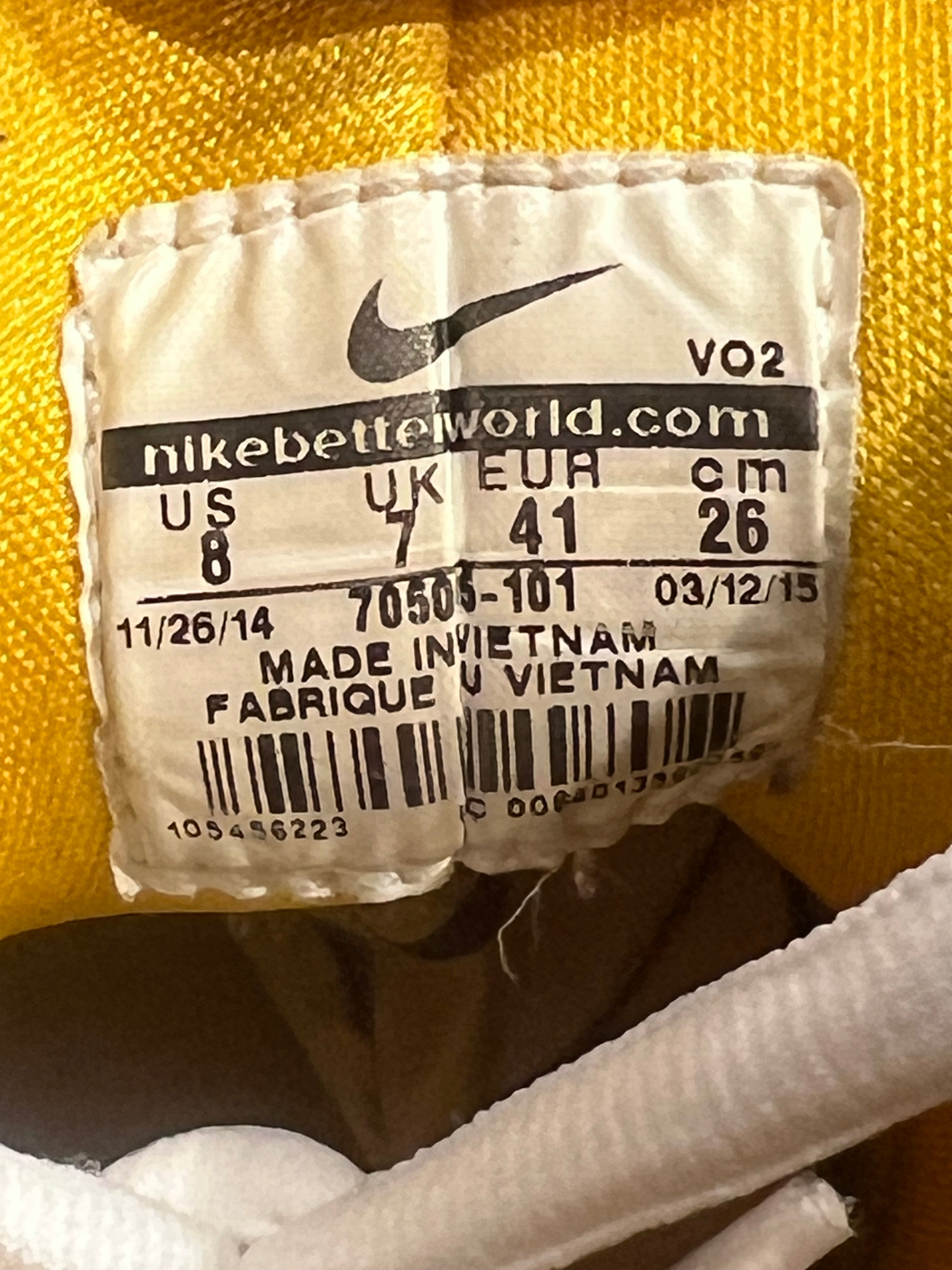 Men’s Nike Air Huarache Lakers Size 8 No Box