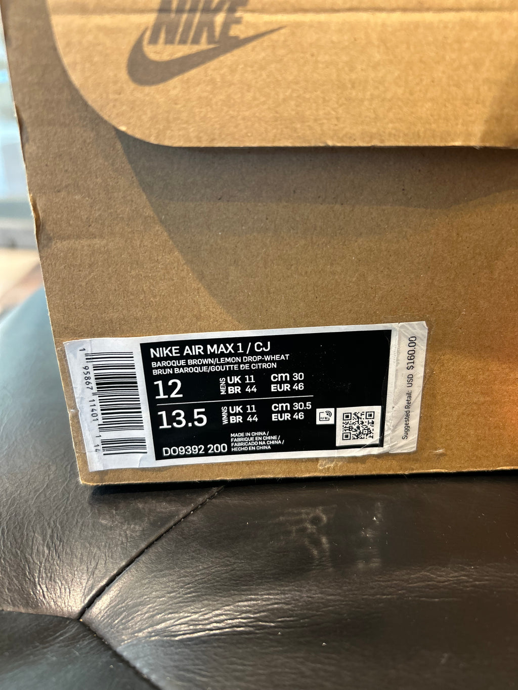 Nike Air Max 1 Travis Scott Size 12 Men’s Shoes