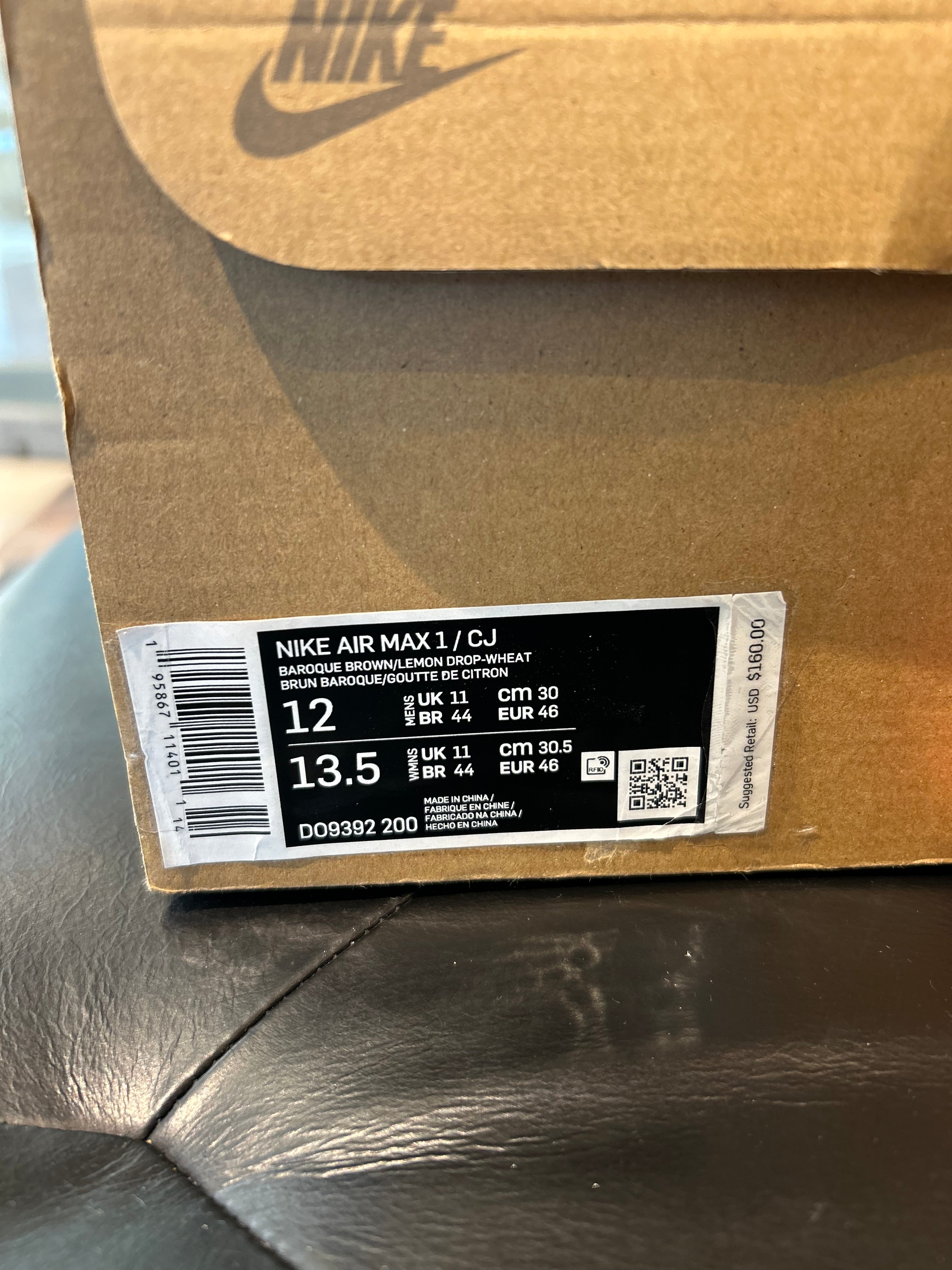 Nike Air Max 1 Travis Scott Size 12 Men’s Shoes
