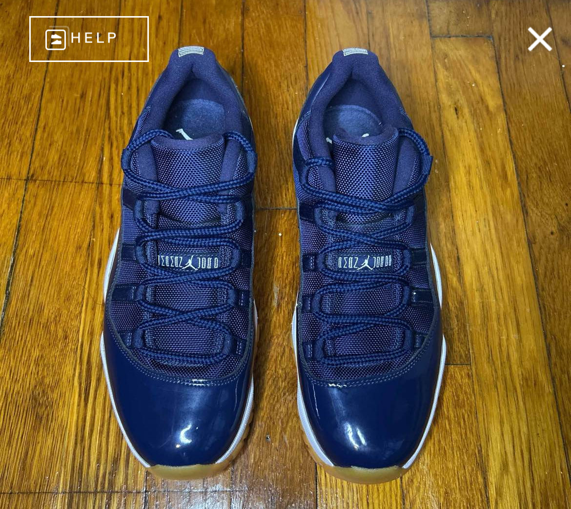Jordan 11 Low Navy Gum Size 9.5 Men Shoes