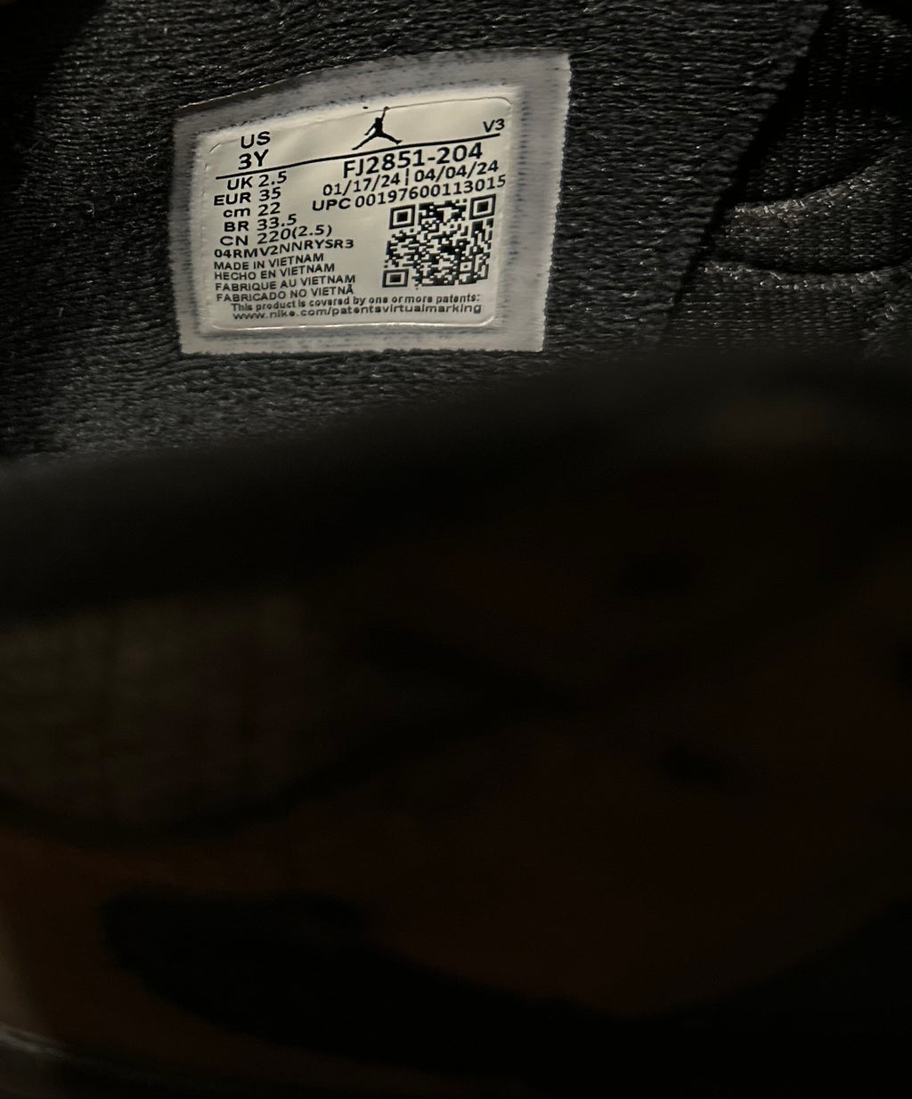 Nike Travis Scott x Jordan Jumpman Jack TR PS Dark Mocha Black Sail Size 3Y FJ2851