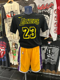 Los Angeles Lakers LeBron James Set Nike T Shirt and Mitchell and Ness Shorts Size Medium