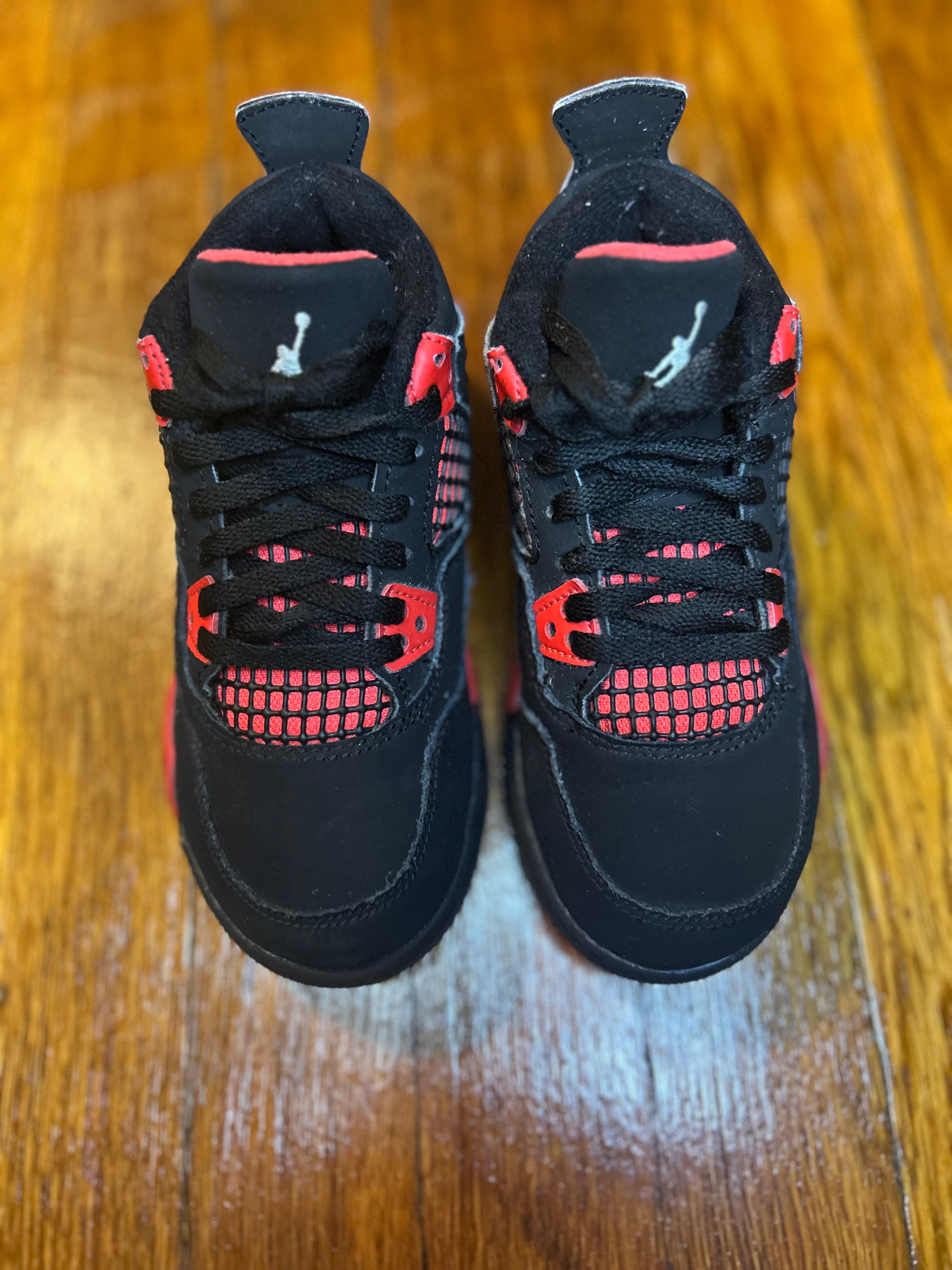 Jordan 4 Red Thunder Kids Size 11C PS Shoes
