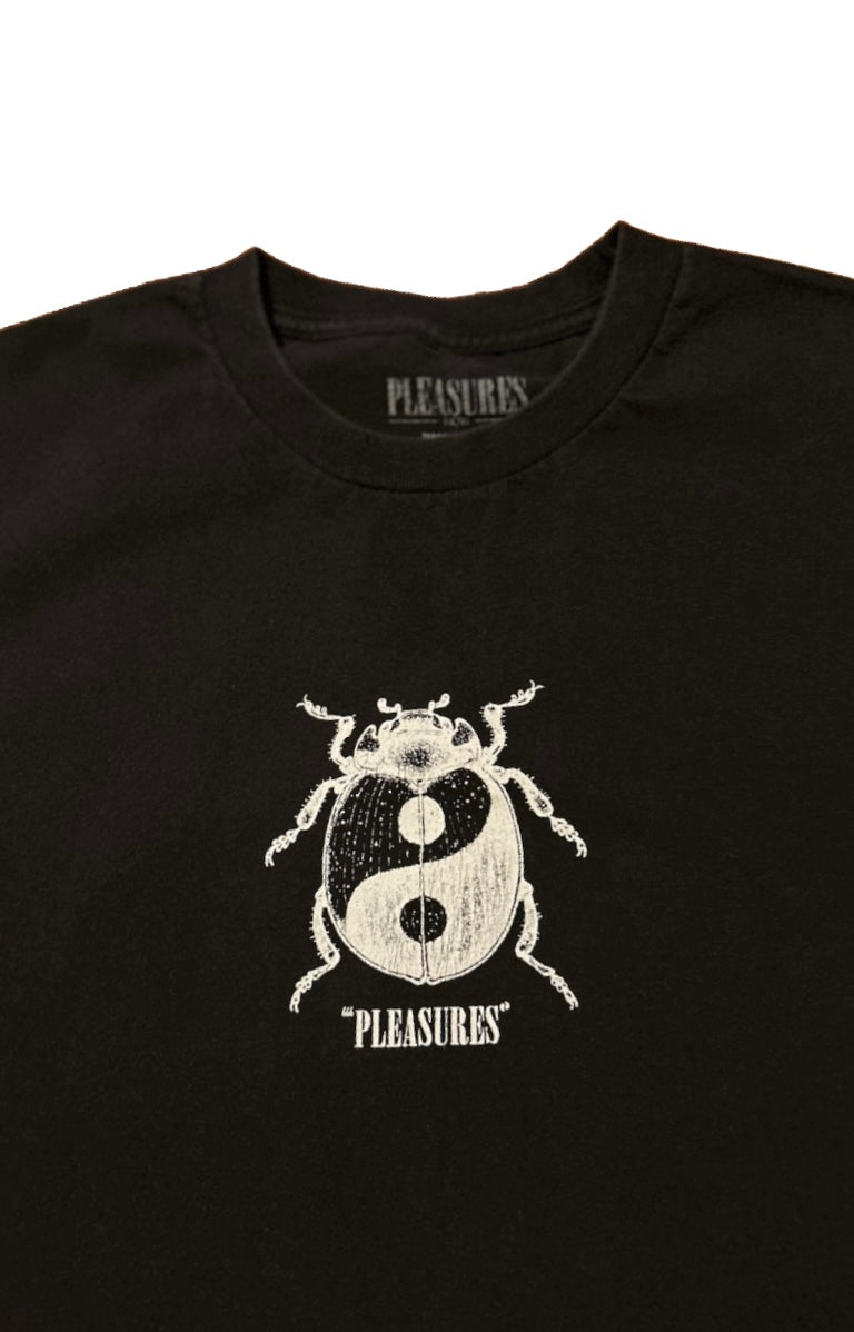 PLEASURES Yin Yang Beetle T-Shirt Black XXL Ladybug Graphic Streetwear Lightly Used