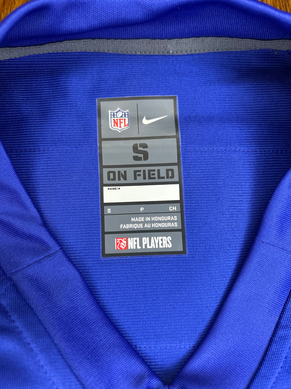 Nike On Field NFL Game Blank Jersey Royal Blue Mens Size Small Customizable