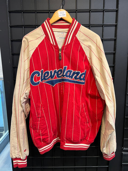 Mirage Indians Jacob’s Field Pinstripe Jacket Size L