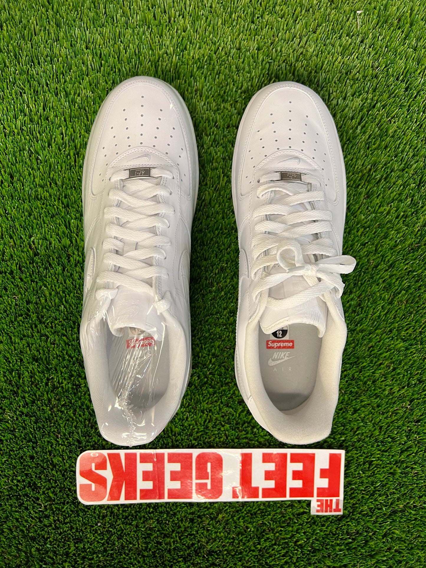 Men’s Supreme Air Force 1 White Size 12 Shoes Brand New