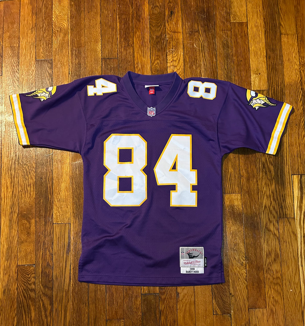 Mitchell and Ness Randy Moss Minnesota Vikings 1998 NFL Throwback Jersey Size Small