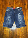 Public Supply Co. NYC Mens Jean Shorts Size 38 Distressed Patchwork Stretch Denim NWT