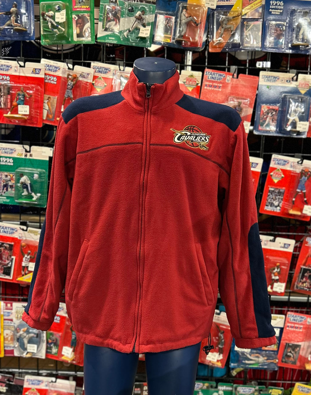 NBA Cleveland Cavaliers Fleece Nylon Reversible Jacket Size Medium Men’s