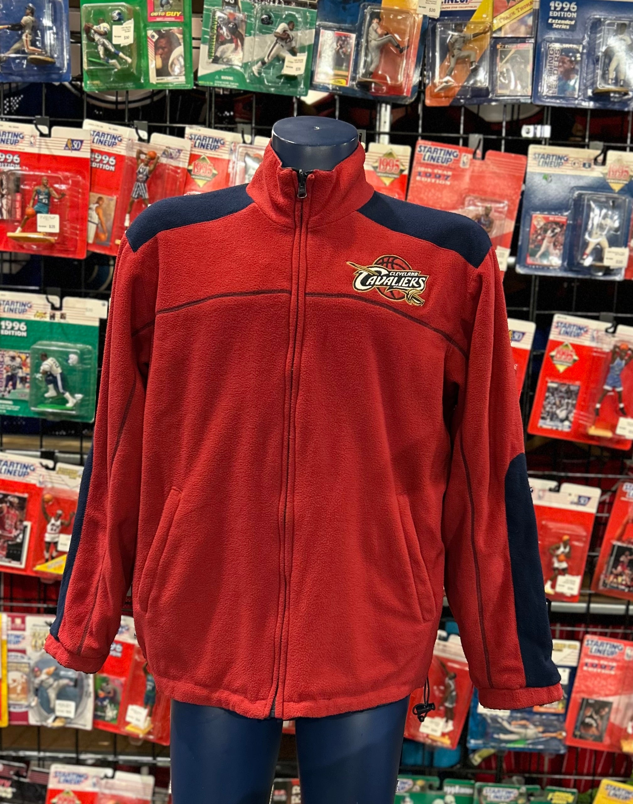 NBA Cleveland Cavaliers Fleece Nylon Reversible Jacket Size Medium Men’s