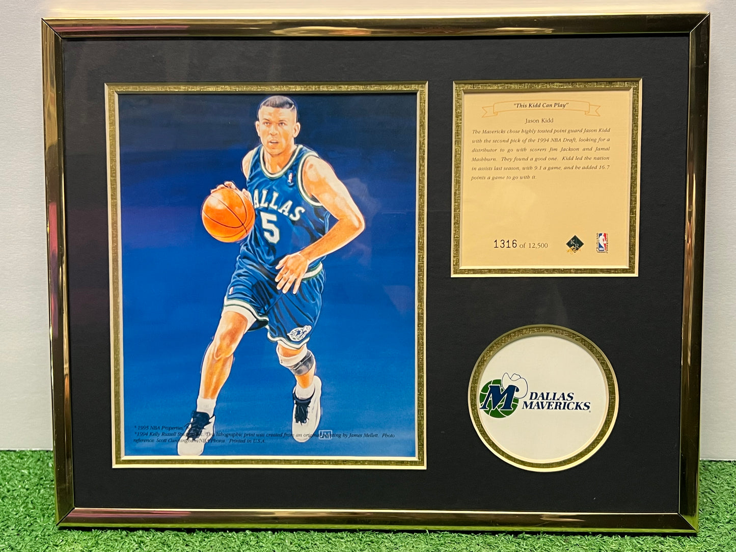 Kelly Russell Dallas Mavericks Jason Kidd Plaque
