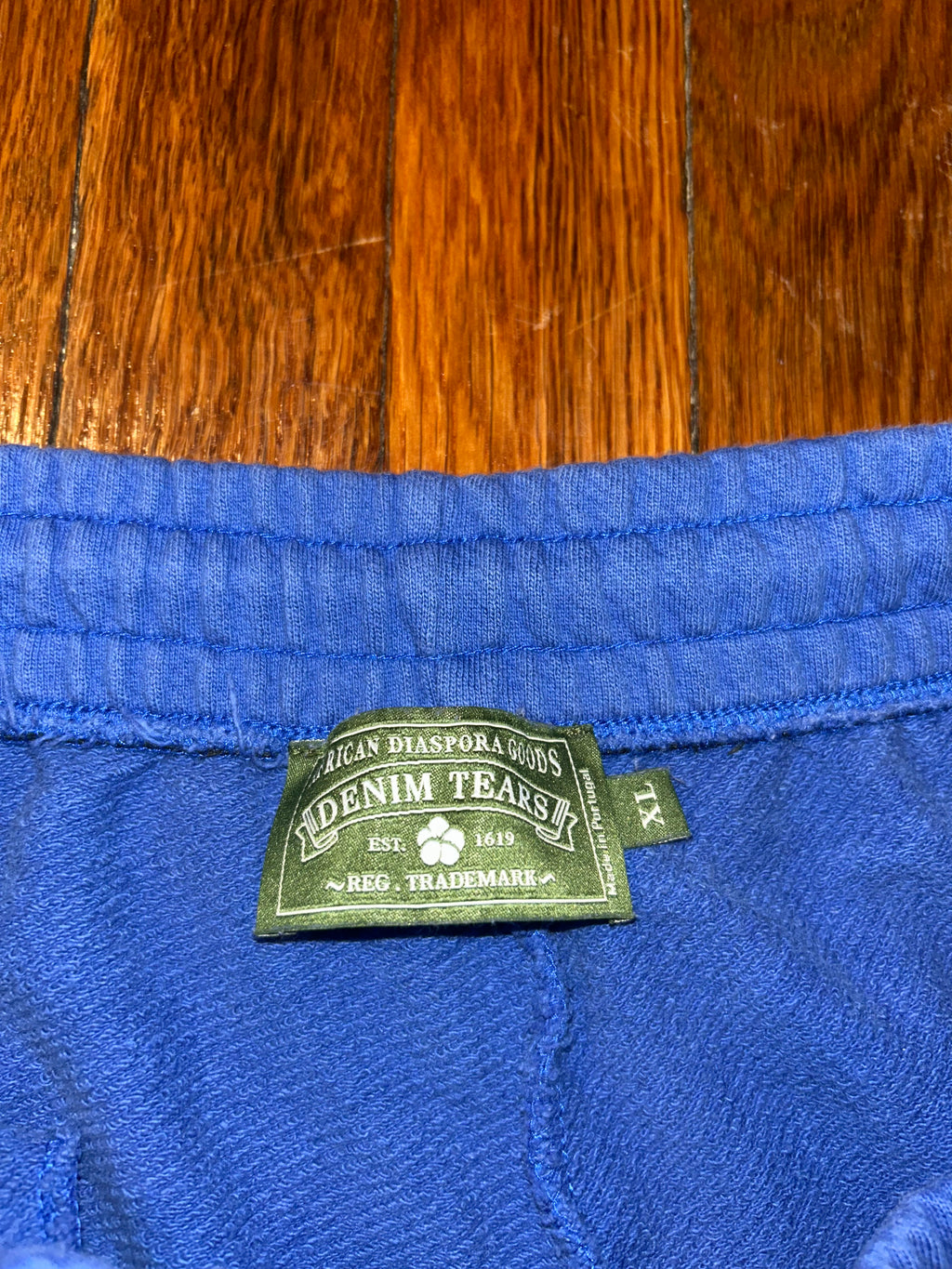 Denim Tears Cotton Wreath Sweatpants Royal Blue Size XL