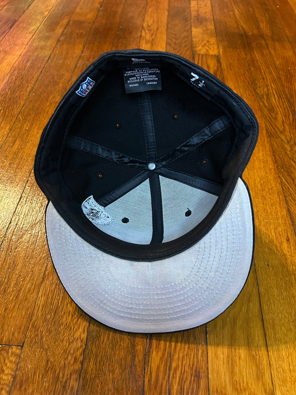 Just Don Las Vegas Raiders NFL Fitted Hat Size 7 1/2