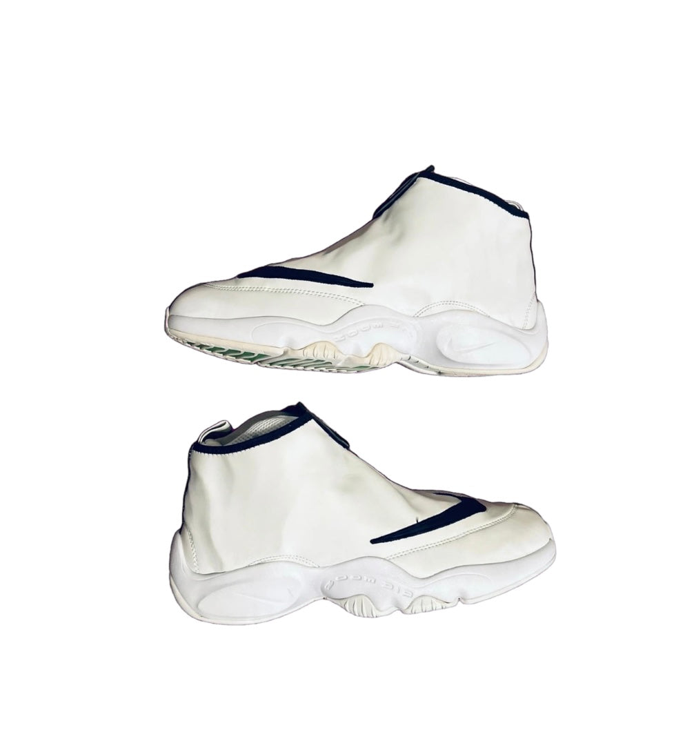 Nike Zoom Flight The Glove White Black Gary Payton 616773-100 Size 9.5 Great Used No Box