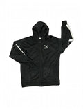 Puma Iconic MCS Tracksuit Mens Set Top XL Pants L Black White Hooded 595300 576376