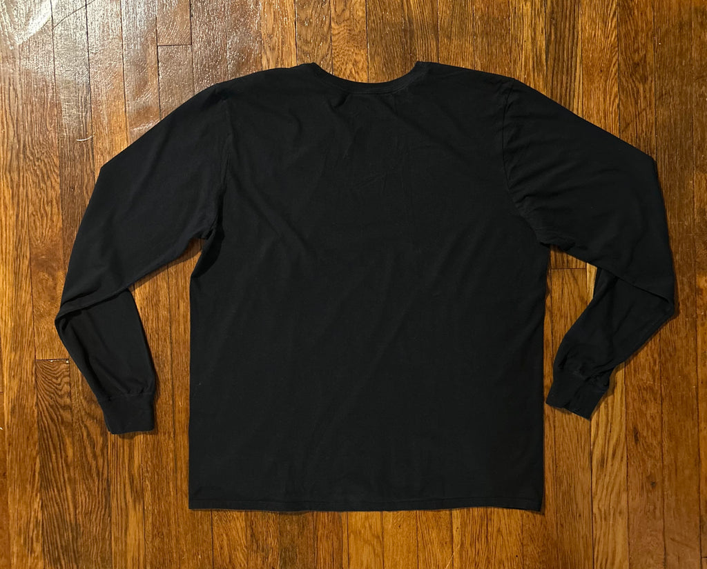Nike Air Long Sleeve T-Shirt Mens XL Black Box Logo Athletic Cut The Nike Tee