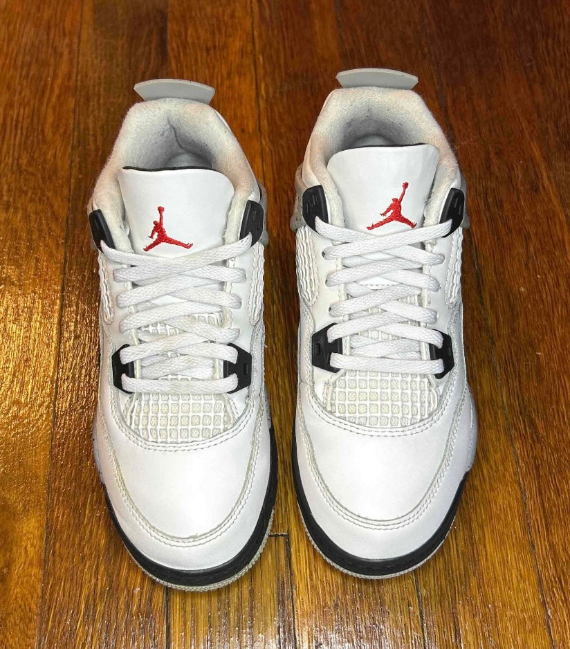 Jordan 4 Retro White Cement 2025 Size 1.5Y Pre School Kids Shoes