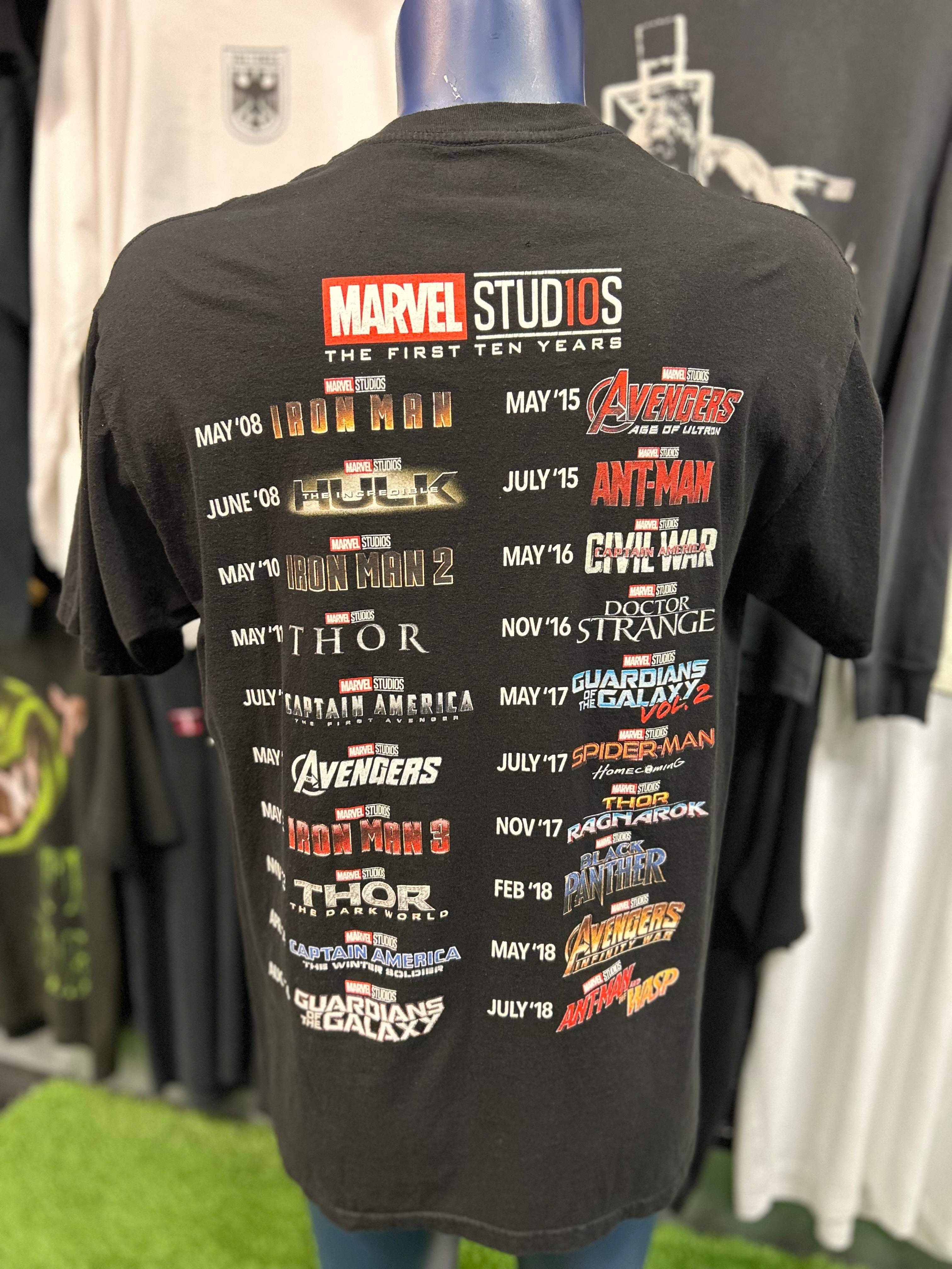 Marvel Studios First Ten Years T-Shirt Size XL Men's