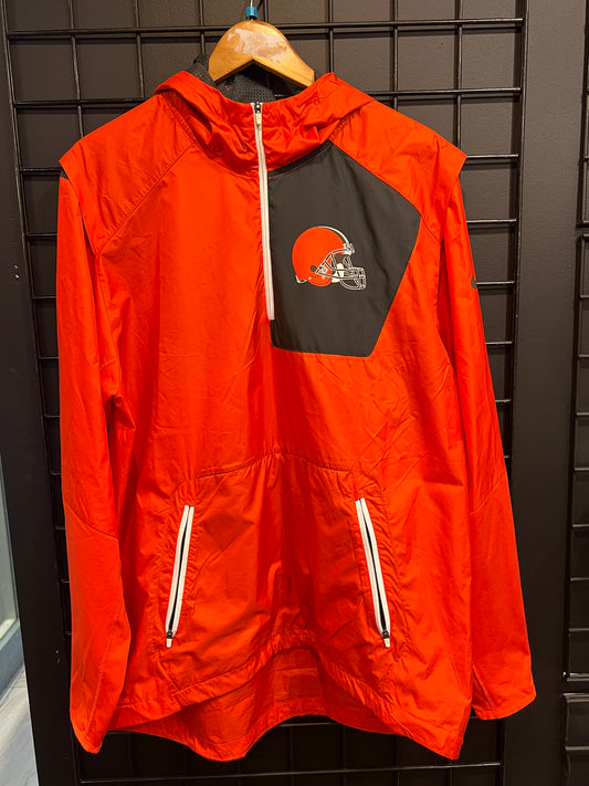 Cleveland Browns Quarter Zip Jacket Size L