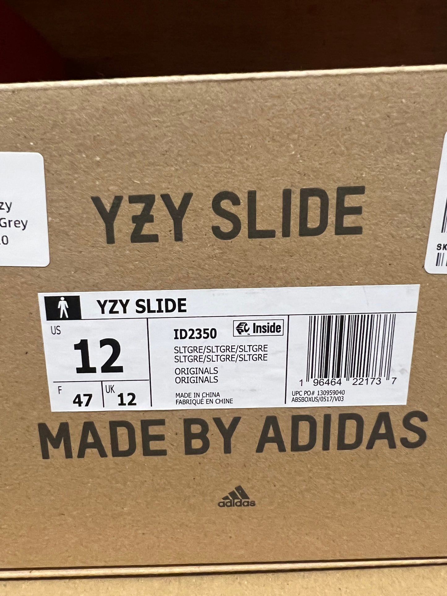 Men’s Adidas Yeezy Slide Slate Grey Size 12 Shoes Brand New