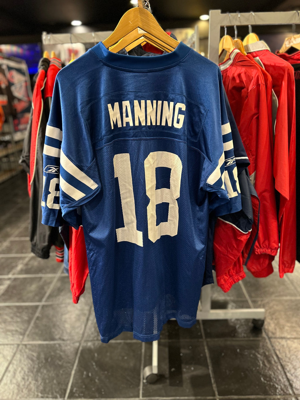 Vintage Reebok NFL Indianapolis Colts #18 Peyton Manning Football Jersey Size XL