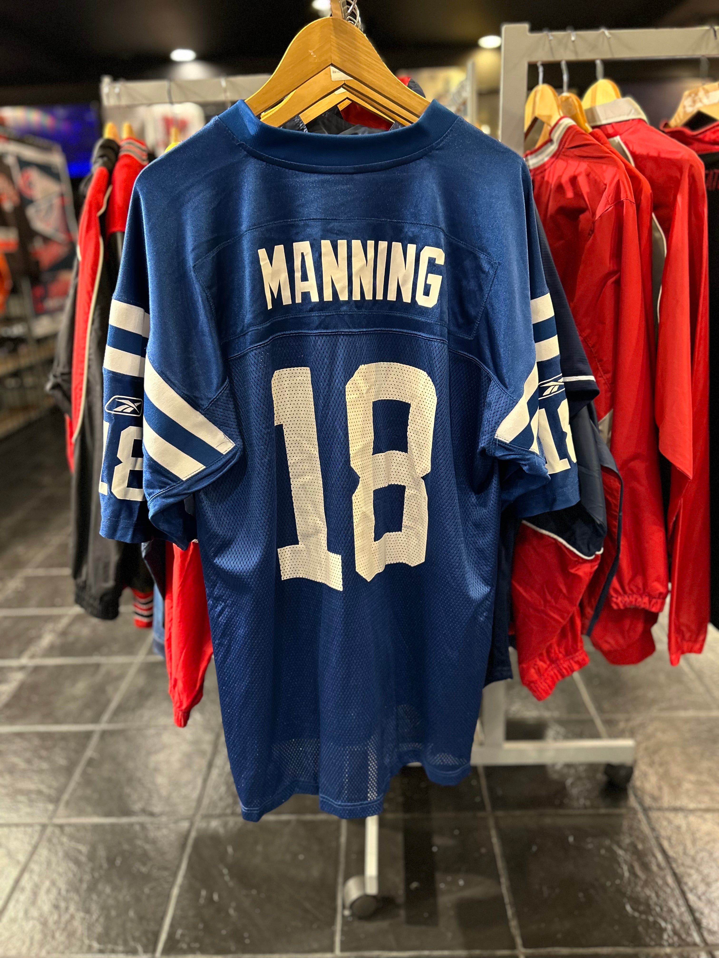 Vintage Reebok NFL Indianapolis Colts #18 Peyton Manning Football Jersey Size XL