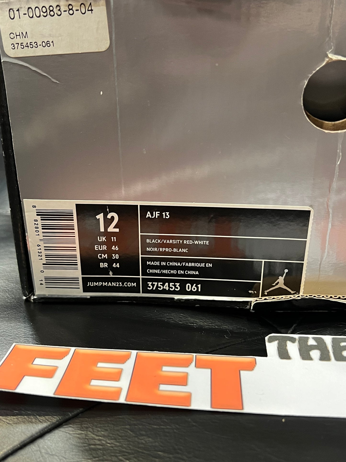 Pre Owned Nike Air Jordan 13 Force 1 Bred Men Shoes size 12