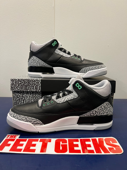 Men’s Air Jordan 3 Green Glow Size 11.5