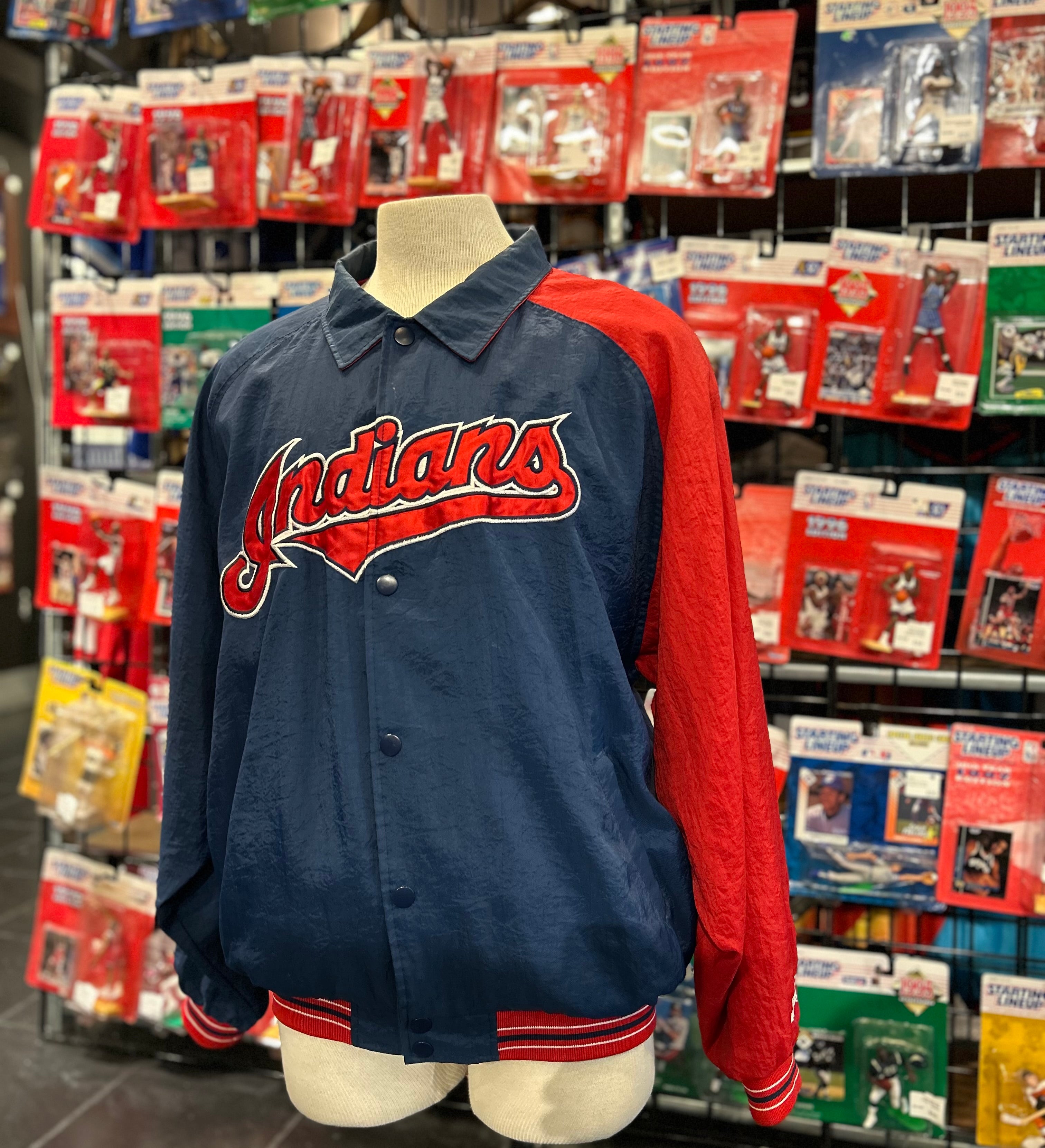 Vintage Starter Diamond Collection MLB Cleveland Indians Jacket Size XL