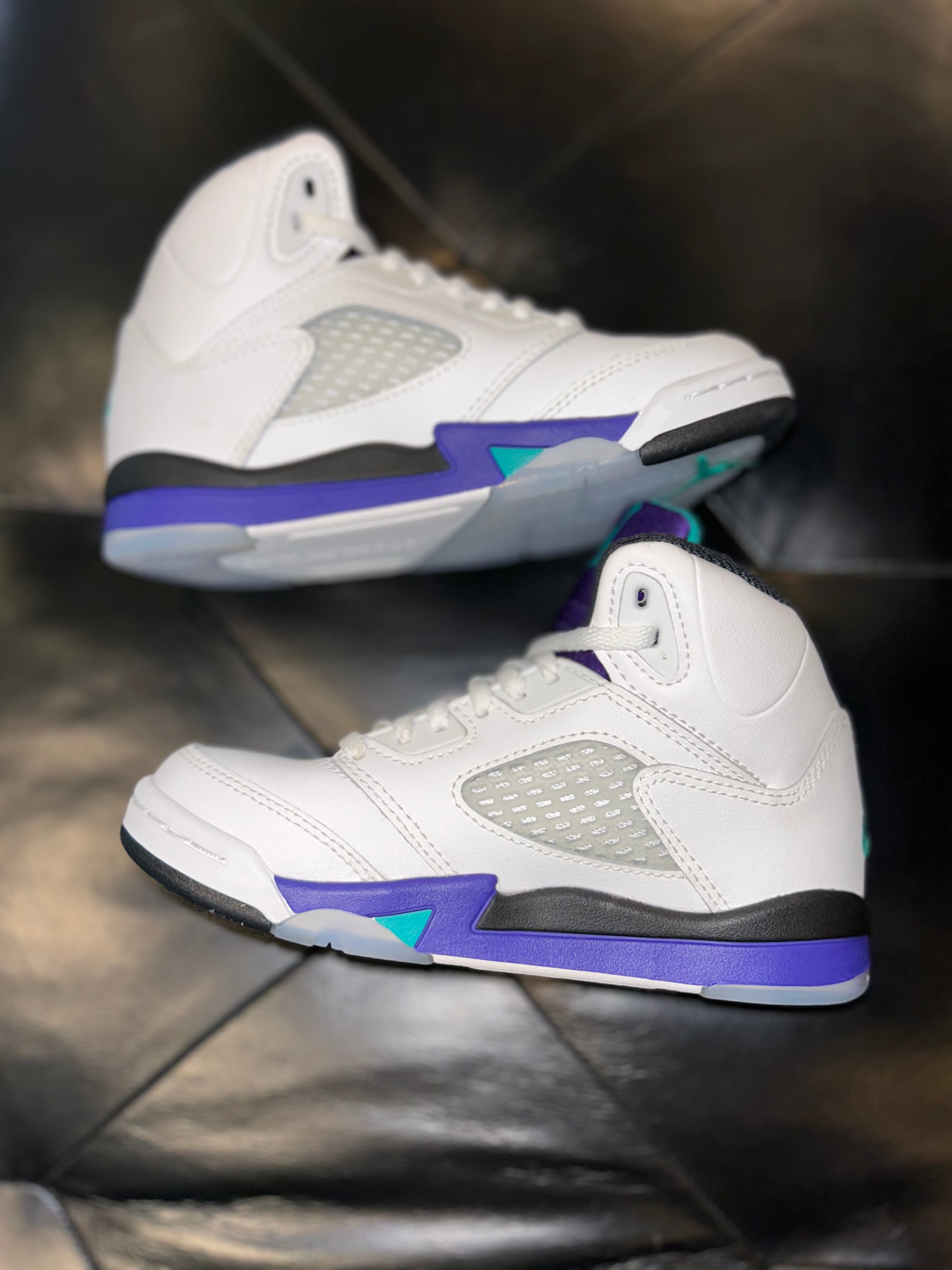 Kids Air Jordan 5 Grape Size 13C PS Shoes