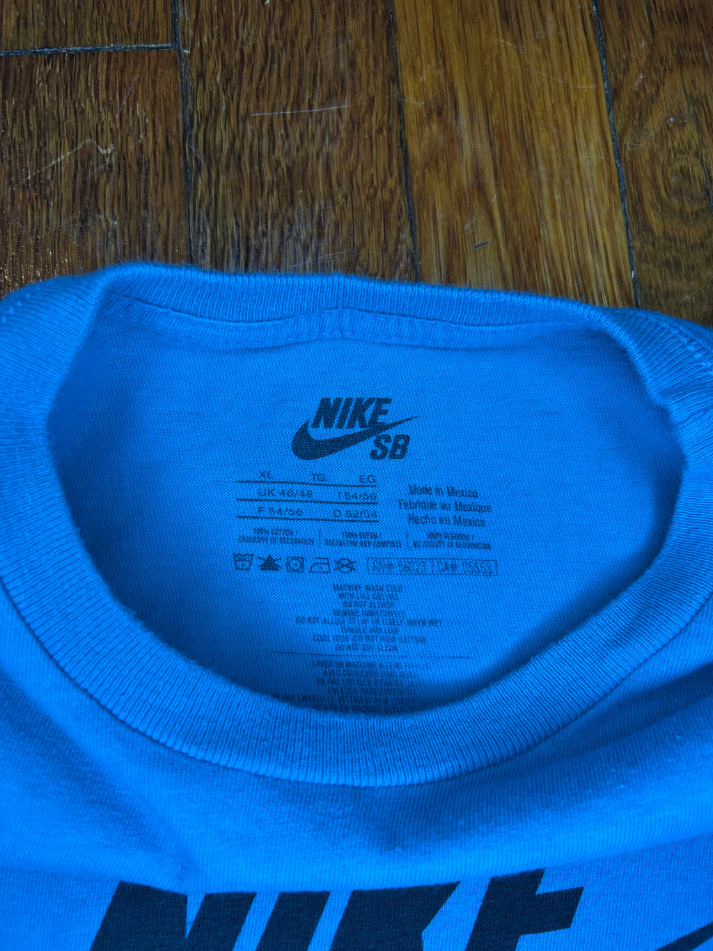 Nike SB Logo Skate T-Shirt Laser Blue Black Size XL