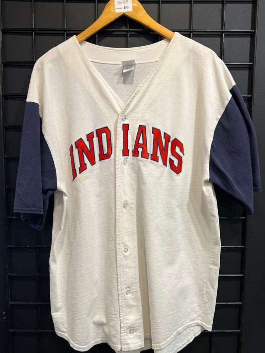 Men’s Logo 7 Cleveland Indians Vintage Jersey Size XL