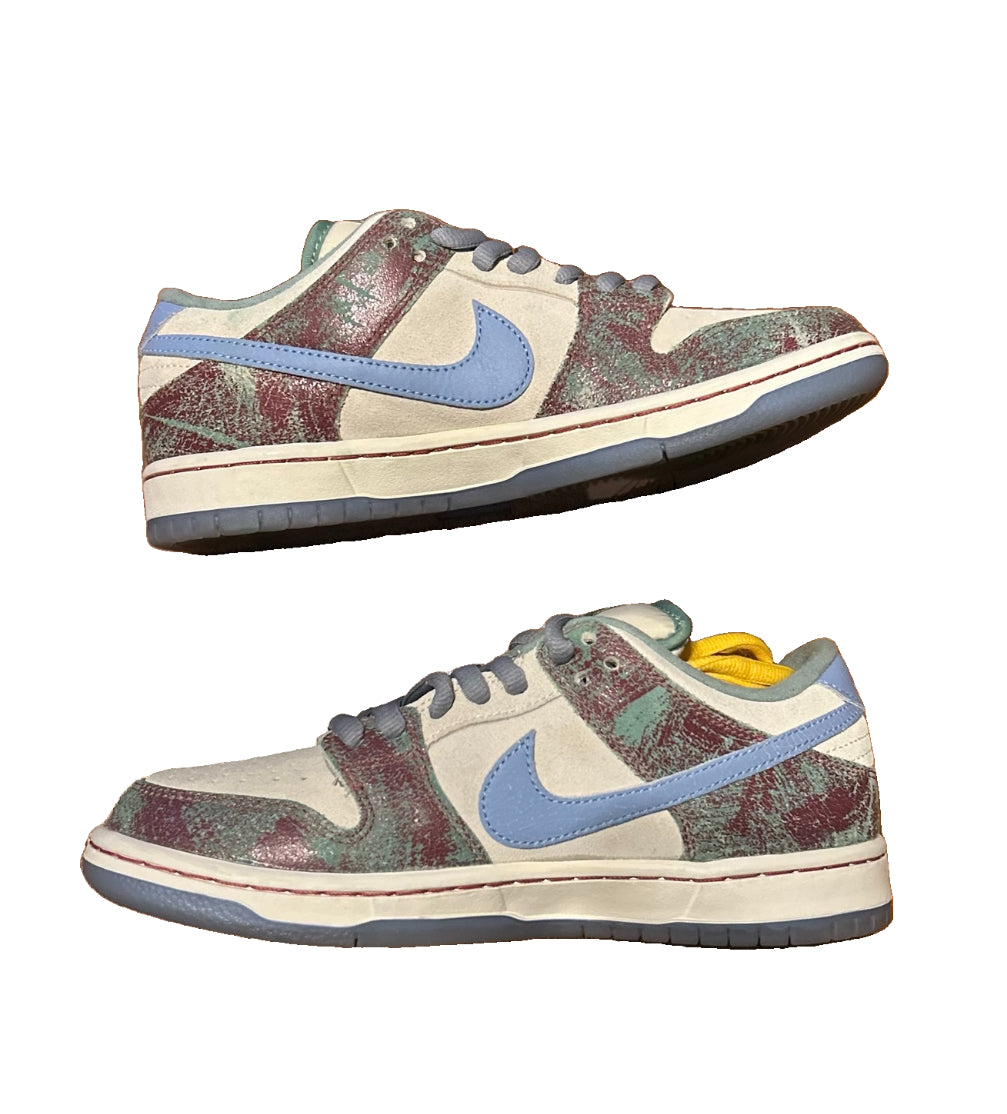Nike SB Dunk Low Pro Crenshaw Skate Club Mens 7 Beige Blue Burgundy Marble - NEW No Box
