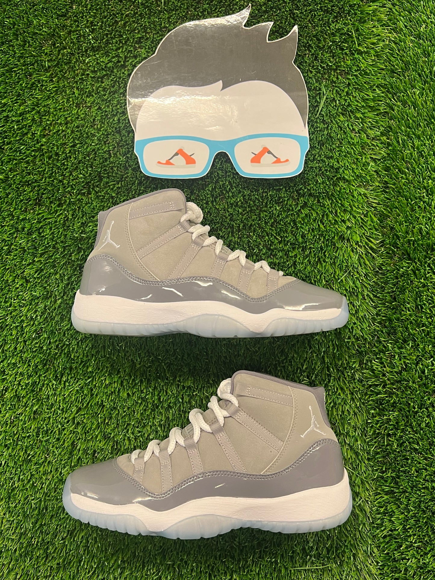 Gradeschool Air Jordan 11 Cool Grey Size 6.5 Shoes Pre-Owned