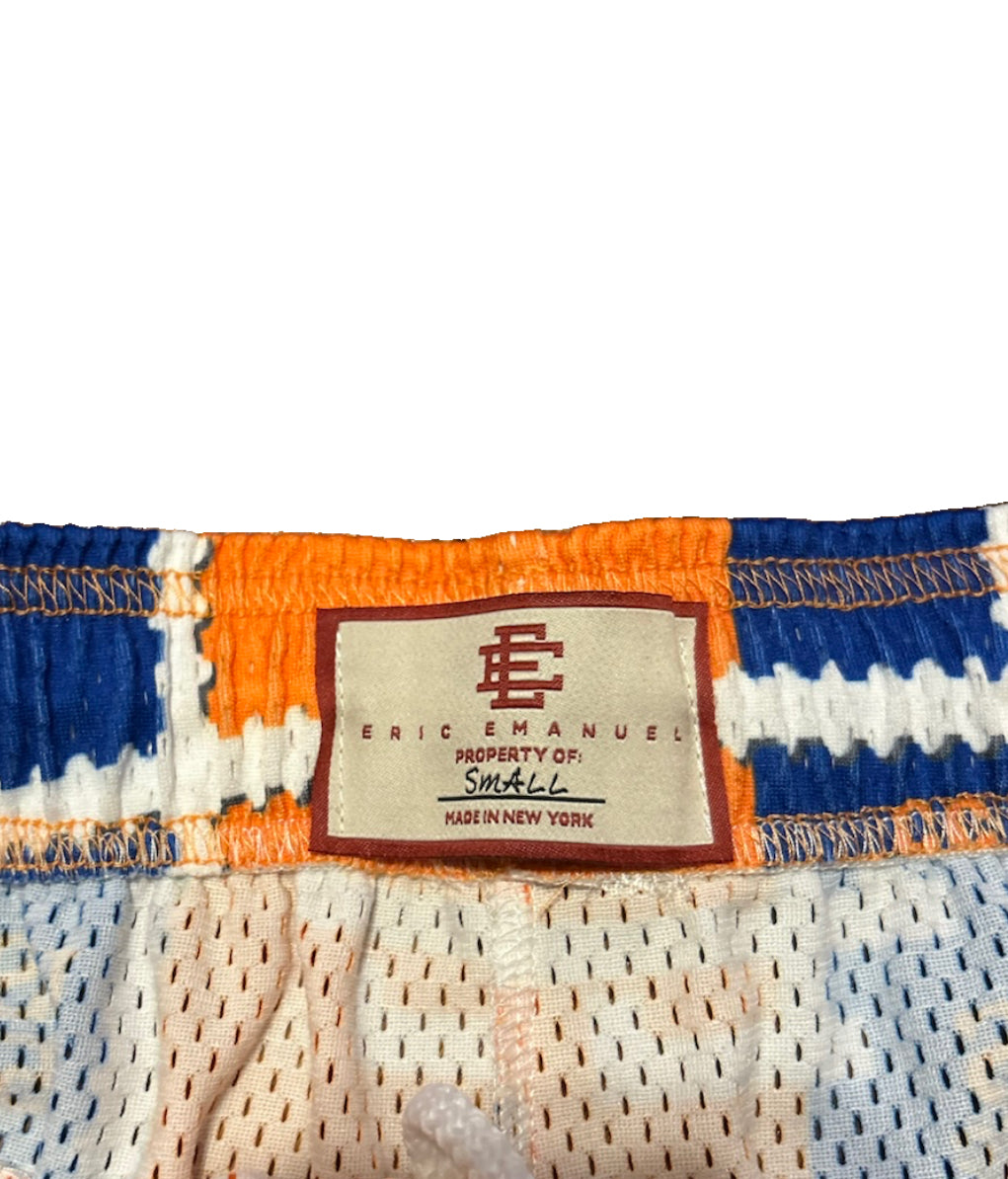 Eric Emanuel Shorts EE Basic Stamp Orange Blue Size S Small Brand New Package