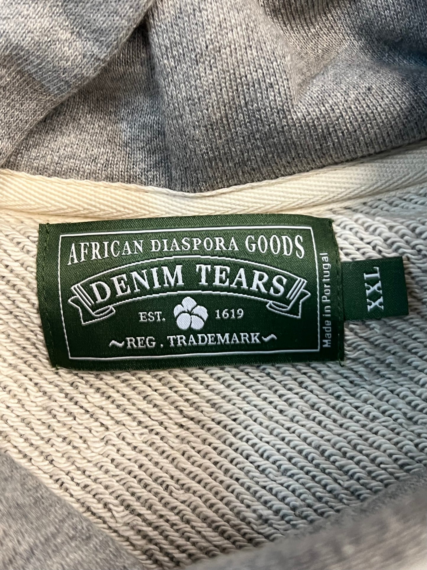 Men’s Denim Tears Hoodie Cotton Wreath Grey Brand New