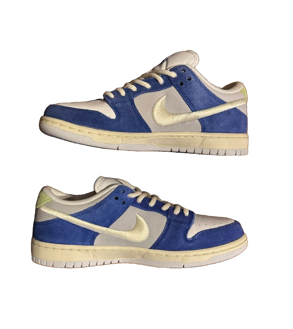 Nike SB Dunk Low Pro Fly Streetwear Gardenia DQ5130-400 Size 8 New No Box Game Royal Blue Sail